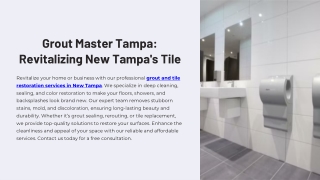 Professional Grout & Tile Restoration Services in New Tampa | Renew Your Surface