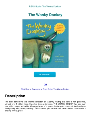 READ Books The Wonky Donkey