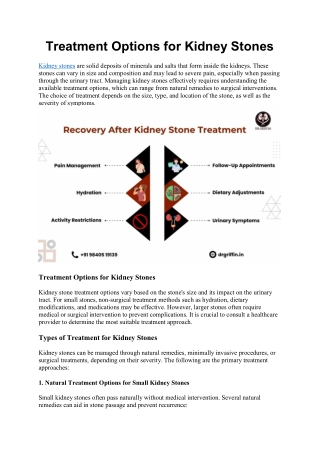 Treatment Options for Kidney Stones