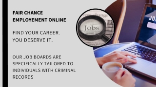 Fair Chance Jobs Online