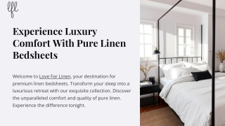 Experience Luxury Comfort With a Pure Linen Bedsheet | Love For Linen