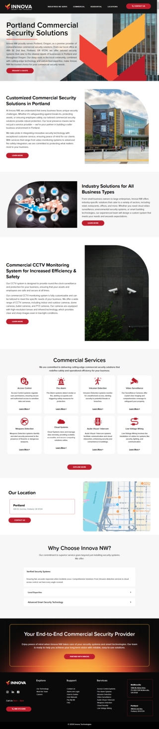 Commercial Security Solutions in Portland Innova NW