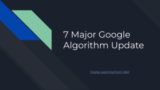 7 major Google Algorithm update