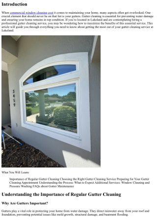 How to Get the Most Out of Your Gutter Cleaning Service at Lakeland