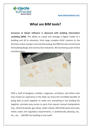 What are BIM tools?