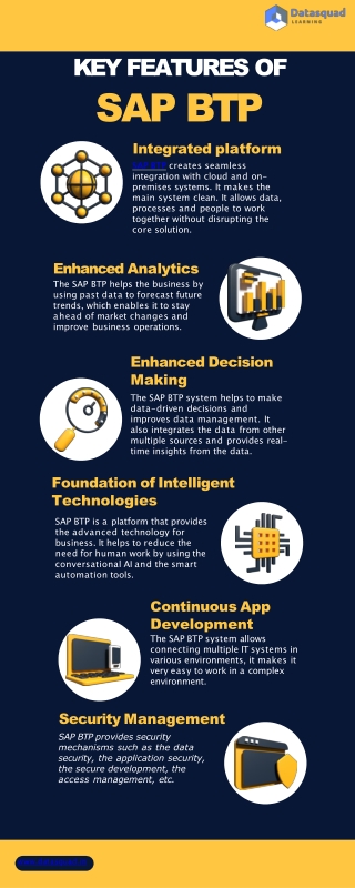 Key Features of SAP Business Technology Platform.