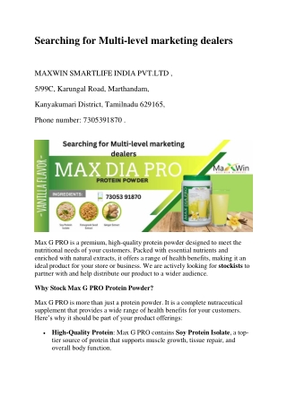 SEARCHING FOR MLM DISTRIBUTORS (1)