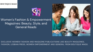 Women's Fashion & Empowerment Magazines Beauty, Style, and General Reads