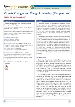 Climate Changes and Mango Production (Temperature)