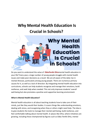 How Mental Health Education Improves Academic Performance