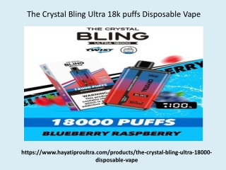 The Crystal Bling Ultra 18k puffs  Disposable Vape