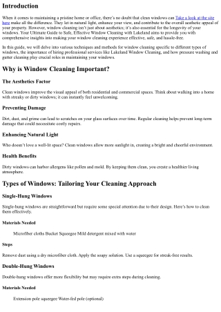 Your Ultimate Guide to Safe, Effective Window Cleaning with Lakeland
