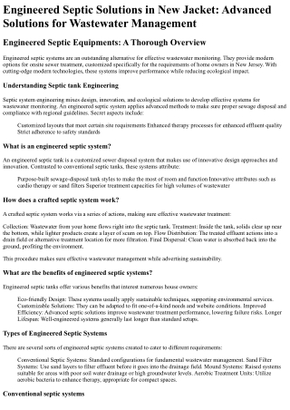 Septic Tank Engineer