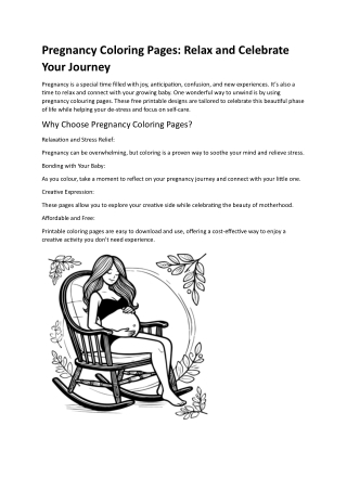 Pregnancy Coloring Pages