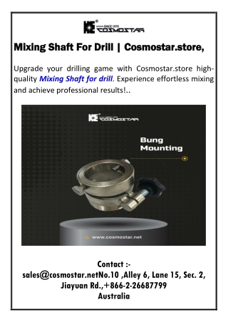 Mixing Shaft For Drill | Cosmostar.store