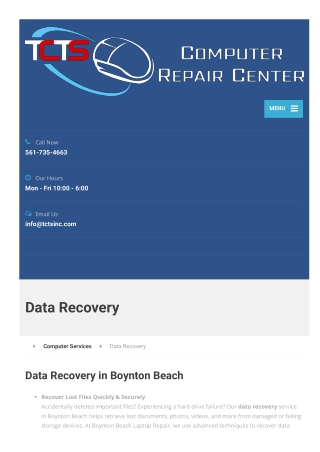 Data Recovery Boynton beach