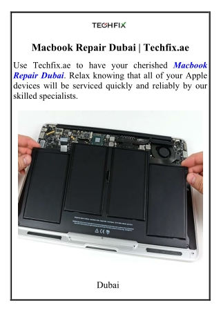 Macbook Repair Dubai  Techfix.ae
