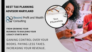 Best Tax Planning Advisor Maryland