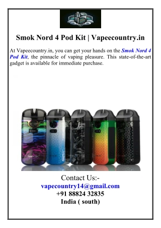 Smok Nord 4 Pod Kit  Vapeecountry.in34