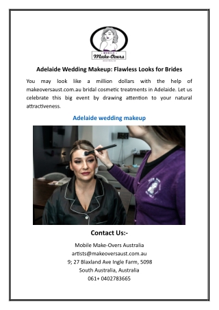 Adelaide Wedding Makeup: Flawless Looks for Brides