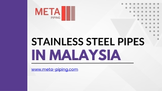 Stainless Steel Pipes in Malaysia - meta-piping.com