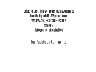 Buy Facebook Comments