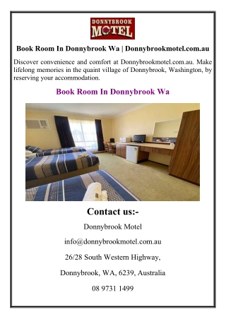 Book Room In Donnybrook Wa  Donnybrookmotel.com.au