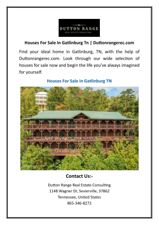 Houses For Sale In Gatlinburg Tn | Duttonrangerec.com