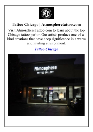 Tattoo Chicago Atmospheretattoo.com
