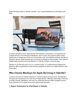 iPad repair in oakville