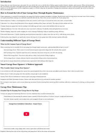 How to Extend the Life of Your Garage Door Through Regular Maintenance