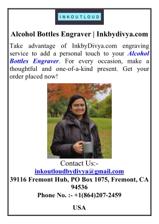 Alcohol Bottles Engraver Inkbydivya.com