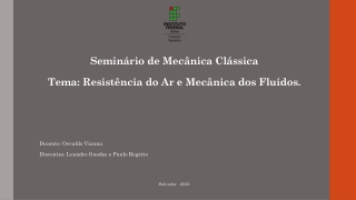 Seminário de Mecânica Clássica (1)