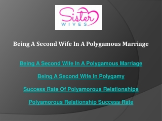 Being A Second Wife In A Polygamous Marriage