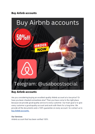 Buy Airbnb accounts