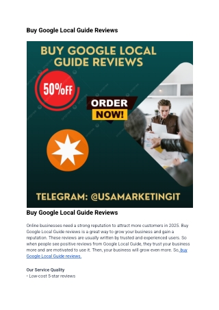 Buy Google Local Guide Reviews