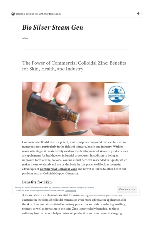 The Power of Commercial Colloidal Zinc: Benefits for Skin, Health, and Industry