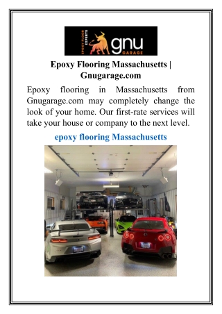 Epoxy Flooring Massachusetts  Gnugarage