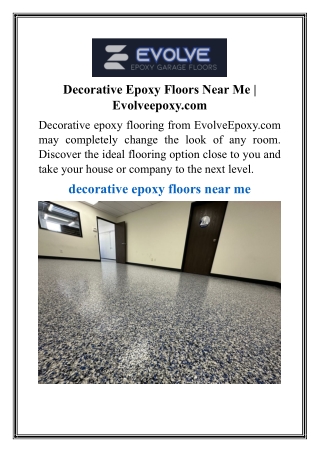 Commercial Epoxy Floors Near Me Evolveepoxy