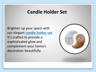 Candle Holder Set