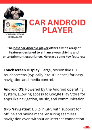 Upgrade Your Ride with the Best Car Android Player | JXL India