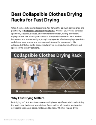 Best Collapsible Clothes Drying Racks for Fast Drying