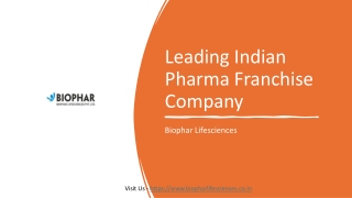 Leading Indian Pharma Franchise Company - Biophar Lifesciences