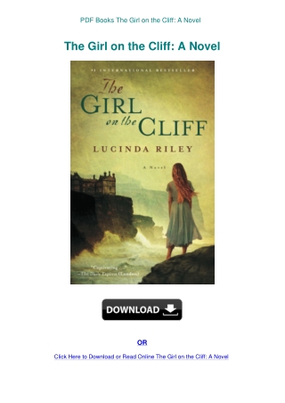 PDF Books The Girl on the Cliff A Novel