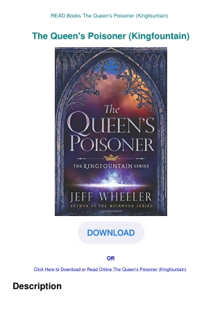 READ Books The Queen's Poisoner (Kingfountain)