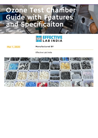 Ozone Chamber Working, Features and Specifications