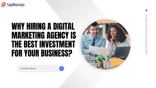 Why Hiring a Digital Marketing Agency is the Best Investment for Your Business?