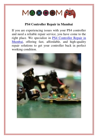 PS4 Controller Repair in Mumbai
