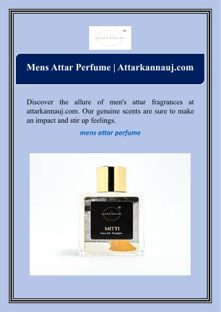 Mens Attar Perfume | Attarkannauj.com