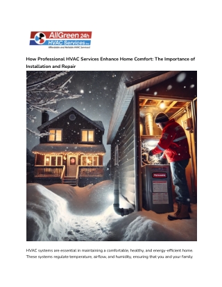 Expert HVAC Installation Services for Homeowners